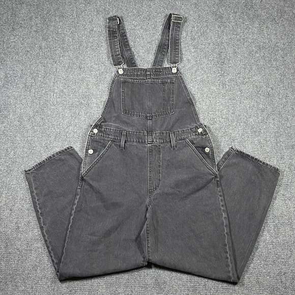 Levis Premium Overalls Womens Medium Black Denim 0700 - Picture 1 of 9